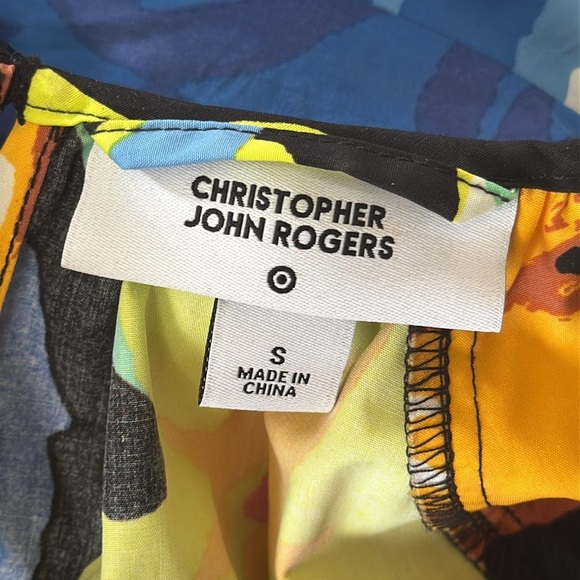 Christopher John Roger Floral Fiesta Puff Sleeve High Low‎ Dress Size S - Picture 13 of 13